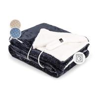 Klarstein Couverture Chauffante 2 Places électrique XL 180x130 cm, 2 Personnes, Plaid Chauffant, Couette Lavable Machine, 9 Températures, Minuterie Automatique, Drap Chauffant Electrique Canapé et Lit