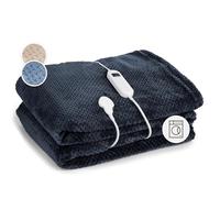 Klarstein Dr. Watson Deluxe XXL Couverture chauffante 160 W 9 niveaux de température 200 x 180 cm - Bleu