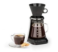 KLARSTEIN craft coffee - Cafetière filtre, Pour over, Machine à café, Préparation manuelle, Café gourmet, Balance, Minuterie, Cruche en verre, 600 ml, Contrôle tactile, noir et blanc