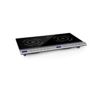 Klarstein Cucinata - Table de cuisson, 10 niveaux, 200-1300 watts, 60-240 ° C, Ecran LED, Panneau de commande tactile, Minuterie réglable de 1-180 minutes, Verrouillage parental, Noir