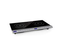 Klarstein Cucinata - Table de cuisson, 10 niveaux, 200-1300 watts, 60-240 ° C, Ecran LED, Panneau de commande tactile, Minuterie réglable de 1-180 minutes, Verrouillage parental, Noir