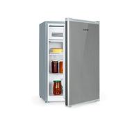 KLARSTEIN Delaware - Réfrigérateur compact, Capacité: 76 L, Congélateur: 4L, 2 niveaux de rangement, Range-boissons, Econome, Thermostat à 5 niveaux, Pieds réglables - Argent