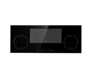 Klarstein Delicatessa Slim 90cm 1 Zone Flex Plaque à Induction 4 Feux Noir