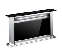 Klarstein Downdraft Hotte Aspirante 60cm Encastrable et Silencieuse pour Cuisine, Débit d'Air 604m³/h, Filtres, 10 Modes de Ventilation, Mode Recirculation, Sans Evacuation, Efficacité Energétique