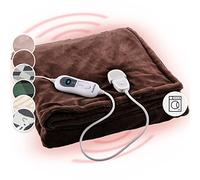 KLARSTEIN Dr. Watson - Couverture électrique chauffante, minuterie, Commande Amovible, Nettoyage Facile, Lavable en Machine, 120 Watts, 200 x 180cm, Brun