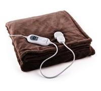 Klarstein Dr. Watson XXL Couverture Chauffante en microfibre - 200x180 cm - lavable en machine - 120W - marron G