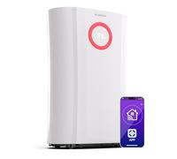 Klarstein DryFy Pro Connect 20L Déshumidificateur WiFi, 20L/24h, Réservoir 4L, Minuterie 24h, Déshumidificateur Électrique pour Salle de Bain & Cave, Pièces 20-30m², Blanc