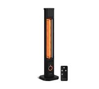 Klarstein Chauffage Infrarouge 2000W - Sur Pied & Mural, 8 Niveaux, Télécommande, IP65 Étanche, Sécurité Anti-Basculement, Radiateur Infrarouge Extérieur 15m²