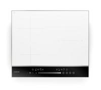 Klarstein Plaque à induction DualTone Hybrid 4 zones 7200 W Flex Zone Booster Minuterie Blanc 60 cm