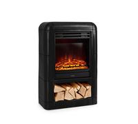 Klarstein Dukono Cheminée électrique 1800 W Flammes LED radiateur soufflant minuterie compartiment à bois