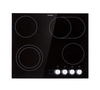 Klarstein EasyCook Dual 60cm Plaque Vitrocéramique 4 Feux Noir