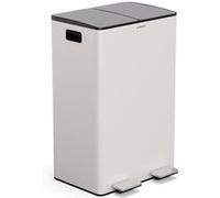 Klarstein Poubelle EcoVista - 60 L tri sélectif, bac compost amovible, acier inoxydable