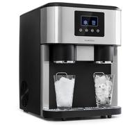 Klarstein Eiszeit Crush Machine à Glaçons Argent - réservoir 1,8 L, 15 kg/24 h, glaçons en 12 min, ~16/cycle | Glace pilée, écran tactile, alarmes