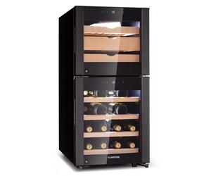 Klarstein El Dorado 39,5cm 38 Bouteilles Cave à Vin 2 Zones Noir F