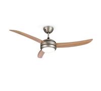 Klarstein El Paso 132 cm 54 W Ventilateur de plafond avec luminaire Hêtre