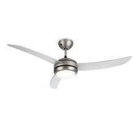 Klarstein El Paso Ventilateur de plafond réversible Ø 132cm avec télécommande - 3 pales - argent Argent G
