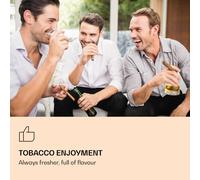 Cave à cigares - Klarstein El Presidente 48 - 48 l - 3 clayettes - 1 compartiment en bois de cèdre - argent