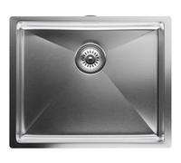 Klarstein Évier de cuisine de 45 x 55 cm (Lxl) en acier inoxydable surface résistante aux rayures et chaleur Gris