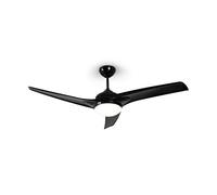 KLARSTEIN Figo Ventilateur de plafond - 2 en 1 : ventilateur & plafonnier (2 x 42 W), Diamètre : 52" (132 cm), 3 pales, Débit d'air : 10.039 m³/h, 2 sens de rotation, 3 vitesses, noir
