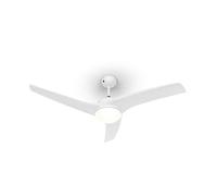 Klarstein Ventilateur de plafond Figo 52" 55 W plafonnier 2x42 W télécommande blanc
