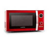 Klarstein Fine Dinesty - Four Micro-ondes, Fonction grill de 1000W, 12 programmes, 800W, Minuterie, Trois modes, Plateau tournant, Ecran digital, 23L de capacité, Rouge