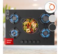 Klarstein Firetale 70cm Plaque de cuisson à gaz 5 Feux Noir