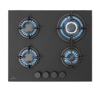 Klarstein Firetale plaque de cuisson à gaz 4 feux 60 cm brûleurs en aluminium avec tuyau et détendeur