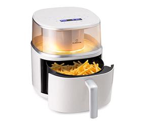 Klarstein Friteuse Sans Huile avec Fonction Vapeur, Friteuse Air Chaud Air Fryer XL 1500W, Mini Friteuse Electrique Sans Huile, Airfryer 7.5L, Tactile, Minuterie, Température Réglable, 16 Programmes