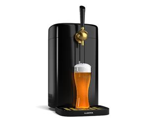 Klarstein FrostBrew Tireuse à Bière - Système de Pression CO₂, Fûts 5L, Refroidissement Thermoélectrique 3-12°C, Levier de Tirage, Noir/Or