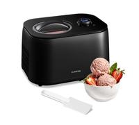 Klarstein FrostFusion Machine à Glace Sorbetière 3-en-1 Yaourt & Granité 1L Inox 100W Écran LED Minuterie Noir
