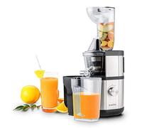Klarstein Presse‑fruits vertical Fruitberry 400 W 60 tr/min Micro‑filtre inox Grande ouverture Crème
