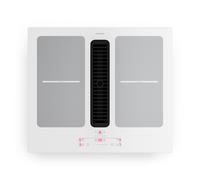 Klarstein Full House 60cm 4 Feux Plaque Induction avec Hotte Intégrée Blanc