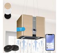 Klarstein Futurelight Smart 45cm 402 m³/h Hotte îlot Or C