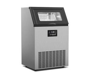 Klarstein Glacial Machine à Glaçons Industrielle - 45 kg/24 h, Compresseur 370 W, Bac 15 kg, Acier Inoxydable, Écran LED Multitouch, Auto-Nettoyage, Fenêtre de Visualisation