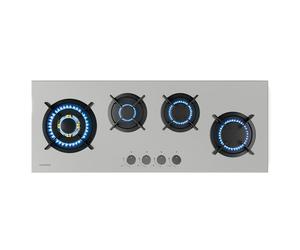 Klarstein Goldflame 90cm Plaque de cuisson à gaz 4 Feux Argent