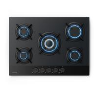 Klarstein Goldflame Nano 70cm Plaque de Cuisson à Gaz 5 Feux Noir