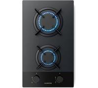 Klarstein Goldflame Nano Plaque gaz 2 brûleurs en laiton Table de cuisson à gaz Nano revêtement GPL/Gaz naturel Noir G