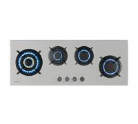 Klarstein Goldflame Slim 90cm Plaque de Cuisson à Gaz 4 Feux Argent