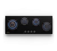 Klarstein Goldflame Slim 90cm Plaque de Cuisson à Gaz 4 Feux Noir
