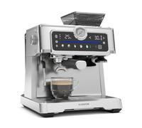 KLARSTEIN GrandPresso Touch Machine à café en grain - 20 Bars, 1350 W, Écran tactile, Broyeur intégré, Réservoir 2,3 L, Acier inoxydable, Mousseur à lait, Système Thermoblock