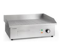 Klarstein Grillmeile 3000R Pro Barbecue électrique 3000W - Plaque de cuisson rainurée - Inox & fonte Gris G