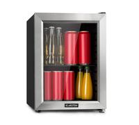 Klarstein Harlem 50cm 23L Frigo à Boisson avec Porte Vitrée Argent E