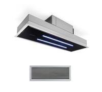 Klarstein Hotte de plafond High Line 77cm - 410m³/h - 3 niveaux - Télécommande - Classe C - Noire