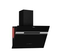 Klarstein Hotte Aspirante 60cm, Hotte Aspirante Inclinée Silencieuse, Hotte de Cuisine 60 cm, Lampes LED, Débit d'Air Puissant 594m³/h, Efficacité Energétique Classe A, Hotte avec Évacuation, Wi-Fi