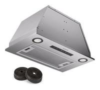 Klarstein Hotte Aspirante Encastrable 52 cm, Hotte de Cuisine LED, 439 m³/h, Min Argent Argent G