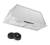 Klarstein Hotte Aspirante Encastrable 72 cm, Hotte de Cuisine LED, 439 m³/h, Min Blanc Blanc G