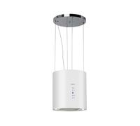 Klarstein Hotte aspirante îlot Barett Ø35cm recirculation 522 m³/h LED filtre à charbon actif
