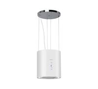 Klarstein Hotte Aspirante Ilot Central de Cuisine Silencieuse et Design, Débit d'air 522m³/h, Minuteur, 3 Modes, Hotte Aspirante Suspendue Sans Evacuation et Filtres à Charbon Actif, à Recyclage