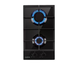 Klarstein Ignito 30cm Plaque de Cuisson à Gaz 2 Feux Noir