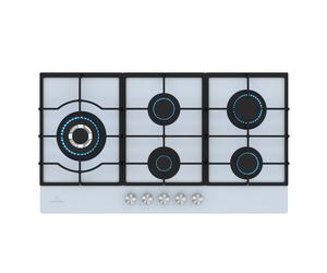 Klarstein Ignito 90cm Plaque de cuisson à gaz 5 Feux Blanc